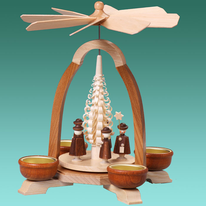Preißler, Thomas, Pyramide, Kurrende mit Teelichter 25cm,  Geschenkestube-Seiffen
