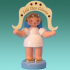 Engel stehend - 5,5 - 6cm blaue Flügel Sonderkollektion