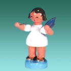 Engel stehend - 5,5 - 6cm blaue Flügel