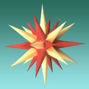 Herrnhuter Stern - I7 - rot-gelb - 70 cm