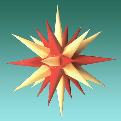 Herrnhuter Stern - I7 - rot-gelb - 70 cm