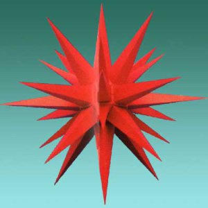 Herrnhuter Stern - A4 - rot - 40 cm