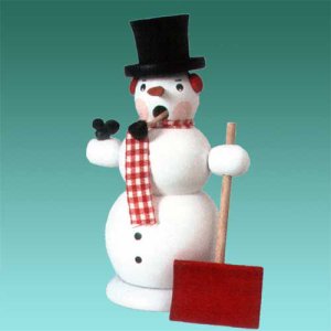 Schneemann mit Schippe weiß 13cm