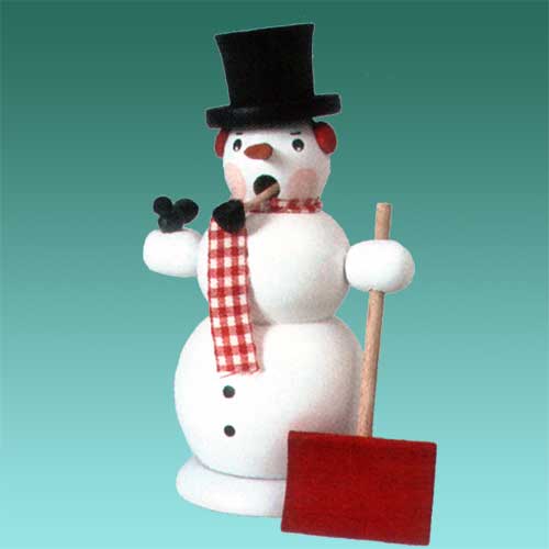 Schneemann mit Schippe weiß 13cm