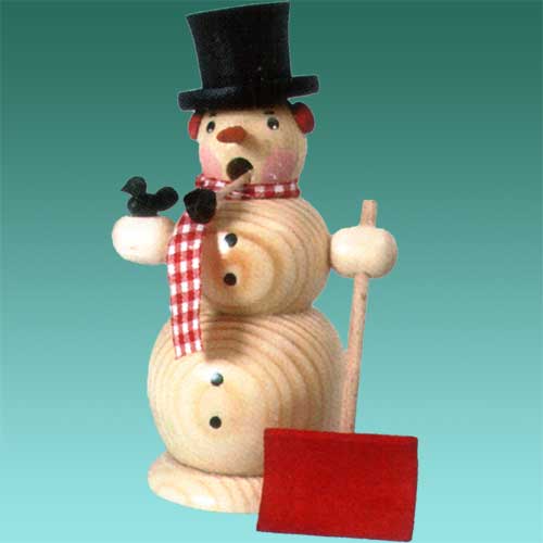 Schneemann mit Schippe natur 13cm