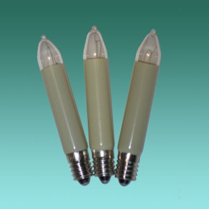 Ersatzkerze für Schwibbögen 12V/3W(Kleinschaftkerzen) 6cm 3er Se