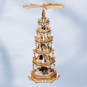 elektrische Pyramide, Christgeburt, 5-stufig 106cm