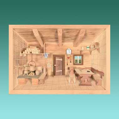 Bauernstube 38x26cm natur