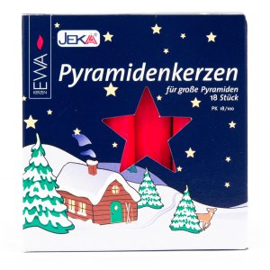 Pyramidenkerzen 18er, rot