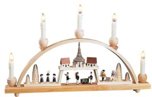 Schwibbogen Seiffener Kirchdorf 48cm