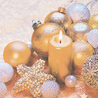 Servietten Goldene Kerze, Auslaufartikel