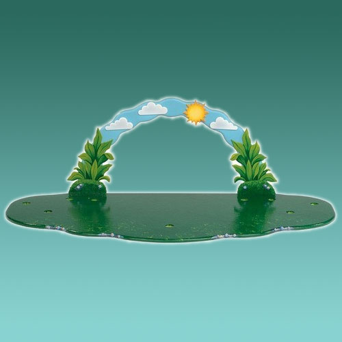 Wiese mit Himmelsbogen, 80x38x27cm