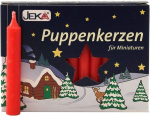 Puppenkerzen rot - 40er 0,7cm