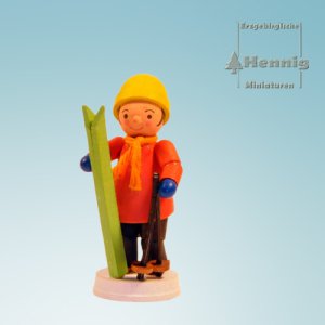 Schneeschuhfahrer stehend