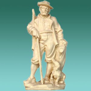 Jäger mit Hund 14cm