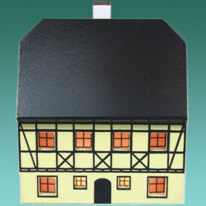 Fachwerkhaus 6cm bunt für Innenbeleuchtung