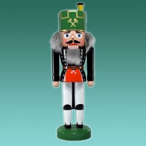 Nußknacker - Bergmann mit grünem Hut, 35cm
