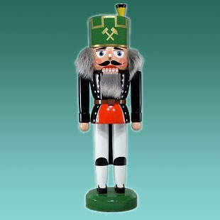 Nußknacker - Bergmann mit grünem Hut, 35cm