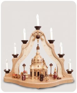 Schwibbogen, Spitze - Dresdener Frauenkirche 43cm