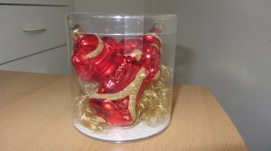 Baumschmuck aus Glas, rot, 2-tlg. Weihnachtsmänner