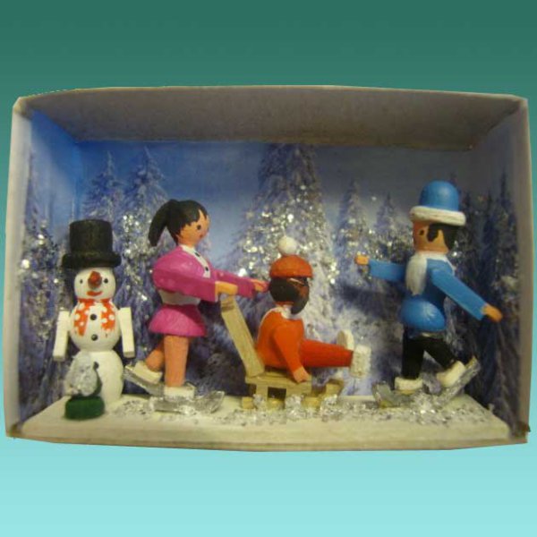 Zündholzschachtel "Winterurlaub"