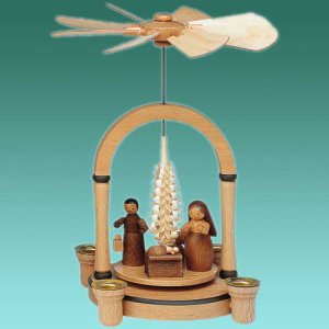 Pyramide, natur, Christgeburt 23cm, Auslaufartikel