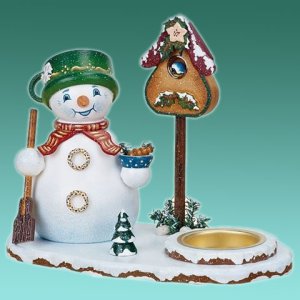 Wichtel - Schneemann mit Teelicht