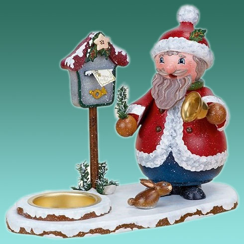 Wichtel - Weihnachtsmann mit Teelicht