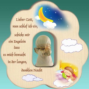 Wolke Mond mit Engel alabaster ...Lieber Gott...