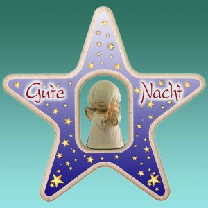 Stern blau mit Engel alabaster ...Gute Nacht...