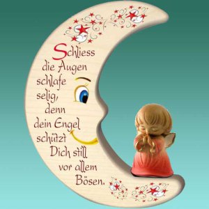 Mond mit Engel rot ...Schließ die Augen...