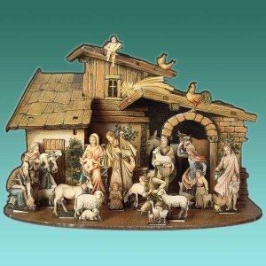 3D Steckbausatz - Heilige Familie 17cm braun
