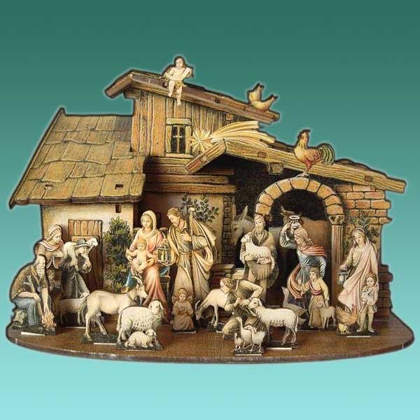3D Steckbausatz - Heilige Familie 17cm braun