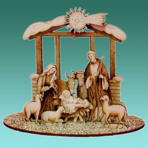 Selbstbausatz - Heilige Familie 20cm braun