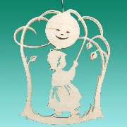 Fensterbild, Mädchen mit Lampion, Auslaufartikel