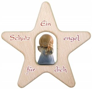 Stern natur mit Engel blau ...Schutzengel...