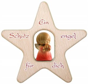 Stern natur mit Engel rot ...Schutzengel...