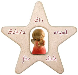 Stern natur mit Engel rot ...Schutzengel...