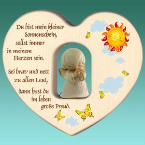 Herz Sonne mit Engel natur ...Du bist mein kleiner Sonnens