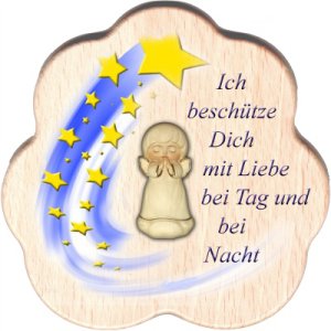 Wolke Schweif mit Engelrelief alabaster ...Ich beschütze D