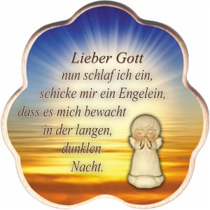 Wolke Himmel mit Engelrelief rot ...Lieber Gott...