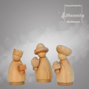 Heilige Drei Könige natur modern 8cm klein
