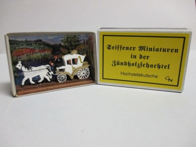 Zündholzschachtel "Hochzeitskutsche"
