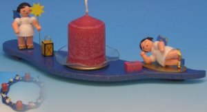Tischadventskranz Teil 1 blau
