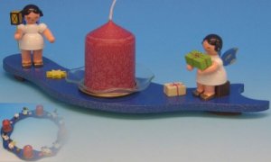 Tischadventskranz Teil 3 blau