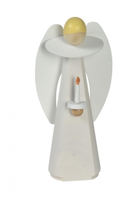 Engel weiß mit Kerze 11cm