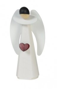 Engel weiß mit Herz 11cm