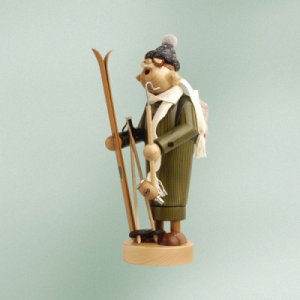 Räuchermann, Skifahrer - sehr groß, 108cm
