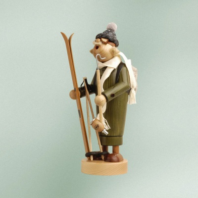 Räuchermann, Skifahrer - sehr groß, 108cm