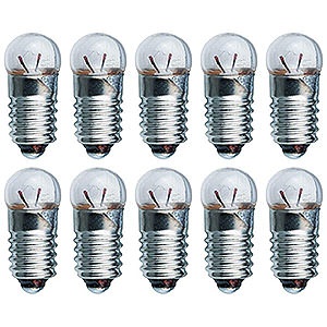 10er Set Ersatzglühlampen E10 für Wiki-Häuser
